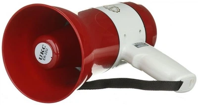 Гучномовець Megaphone ER-22 портативний мегафон акумуляторний ручний гучномовець з записом голосу мегафон для реклами оголошень заходів охорони спортивних подій та організації людей червоний