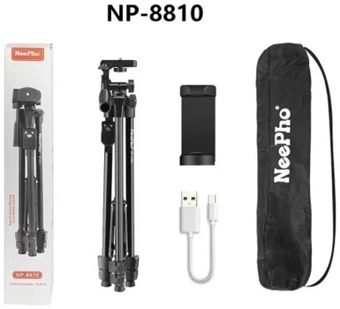 Штатив трипод NeePho NP8810 для смартфона та фотоапарата універсальний штатив 46 129 см з Bluetooth пультом алюмінієвий трипод для телефону камери блогів стрімів селфі відеозйомки з чохлом та тримачем смартфона