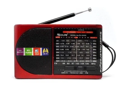 Радіоприймач GOLON RX-6688 портативне радіо MP3 плеєр FM AM SW акумуляторний радіоприймач колонка USB SD ліхтарик телескопічна антена переносне радіо музичний програвач автономний приймач для дачі подорожей відпочинку