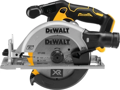 Акумуляторна циркулярна пила DeWalt 18V XR 165 мм без акумулятора та зарядного пристрою (DCS565NT-XJ)