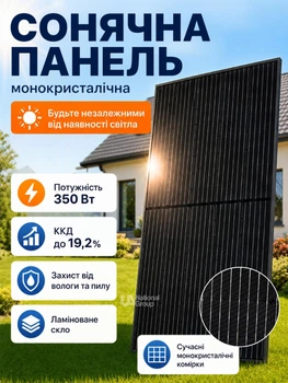 Солнечная панель 350Вт монокристаллическая LONGi Solar с ламинированным стеклом и MC4 для дома, кемпинга, автономного электроснабжения, зарядки аккумуляторов и зарядных станций, BMA-350W