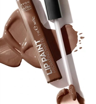 Увлажняющая жидкая губная помада Avon "Ультра" с матовым эффектом Brownie for dessert / Брауни на десерт, 7 мл