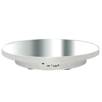 Поворотный стол для съемки 40см белый зеркальный USB/AAA Puluz TBD0606412202A