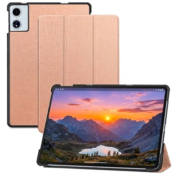 Чехол - книжка Custer Magnet Flip Cover для Blackview Mega 2 / Oscal Pad 100 розово-golden