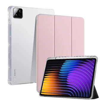 Чехол - книжка Glass Magnet Flip Cover для Xiaomi Poco Pad X1 pink