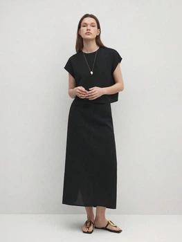 Жіночий Костюм (блуза+спідниця) SHEIN 910839-1 L чорний (2000005196065)