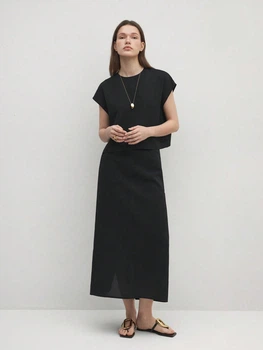 Жіночий Костюм (блуза+спідниця) SHEIN 918787-1 XL чорний (2000005269295)