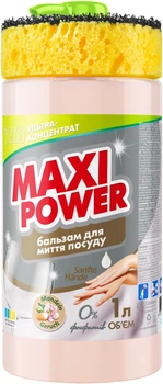 Средство-бальзам для мытья посуды Maxi Power Миндаль 1 л (4823098402800)