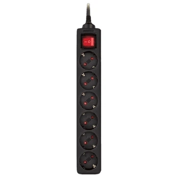 Сетевой удлинитель REAL-EL RS-6 Protect M, 5.0 м., Черный - 381180