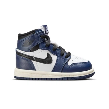 Дитячі шкіряні кросівки Jordan 1 Retro High OG "Midnight Navy" FD1413-401 сині з білим Розмір 29.5