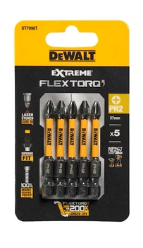 Zestaw bitów DeWalt PH2 FLEXTORQ 57mm 5 szt. DWHT7998T-QZ