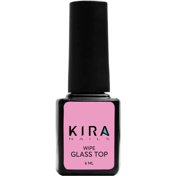 Топ для нігтів Kira Nails Wipe Top Coat закріплювач для гель-лаку з липким шаром 6 мл