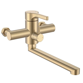Смеситель для ванны Zerix Rex-006 (Euro) Brushed Gold из нержавеющей стали (Цвет матовое золото) (ZX6119)