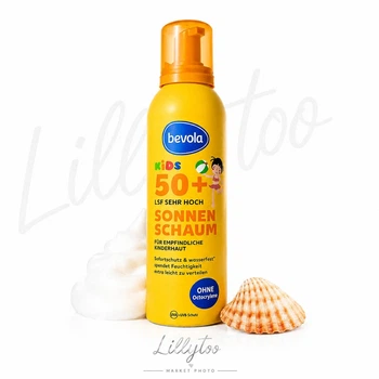 Детская солнцезащитная пена с очень высоким уровнем защиты (SPF 50+) Bevola Kids 50+ Sonnenschaum, 200 мл