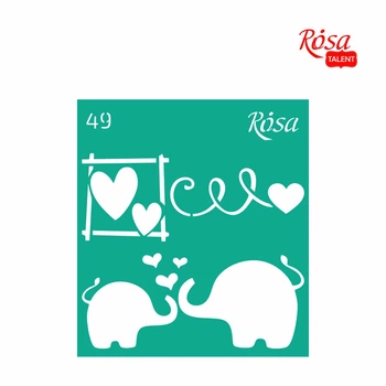 Трафарет многоразовый самоклеющийся No49 9×10см Love ROSA Talent