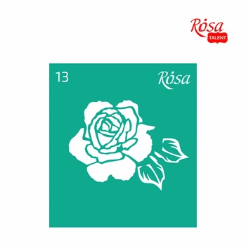 Трафарет многоразовый самоклеющийся No13 9×10см Цветы ROSA Talent
