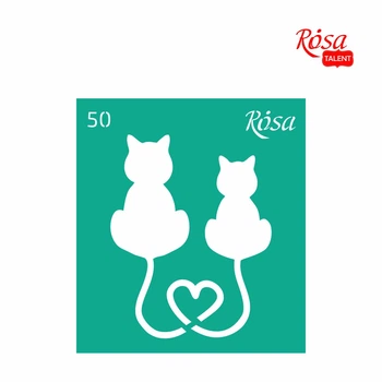 Трафарет багаторазовий самоклеючий №50 9×10см Love ROSA Talent