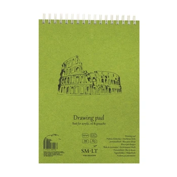 Альбом для акрила и масла А5 на спирали AUTHENTIC (DRAWING) 290г/м2 20л белая бумага SM-LT Art