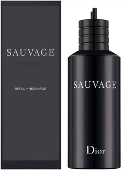 Туалетная вода для мужчин Christian Dior Sauvage Refill eua de toilette Запасной блок 300 мл