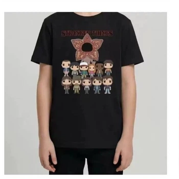 Футболка Дивні Дива, Футболка чорна, Футболка Stranger things, розмір 150