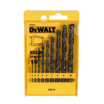 Набір свердел по металу DeWALT DT5911 10 шт HSS-R пластикова касета (DT5911)