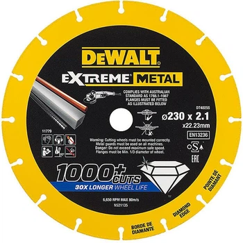 Алмазный диск DeWALT DT40255 диаметр 230 мм толщина 1.5 мм посадочное отверстие 22.23 мм (DT40255)