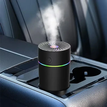 Автомобильный увлажнитель воздуха с подсветкой, USB, Черный / Аромадифузор в машину.