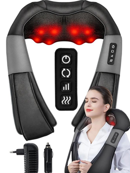 Массажер для шеи, плеч и спины Maltec PRO-Comfy30W-02 114080, электрический массажер для тела с функцией подогрева, массажная подушка для дома и авто