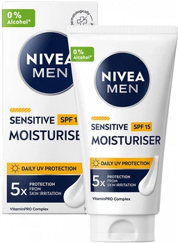Крем для чувствительной кожи NIVEA Men с защитой SPF 15 75 мл (5900017099026)