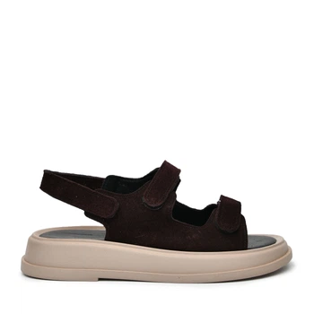 Женские сандалии ITstyle из натуральной замши Шоколадные 39 25 см (1712)