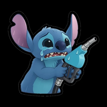 Автомобільна наклейка 3D Ліло та Стіч Lilo and Stitch 10X10см avt_nak_4