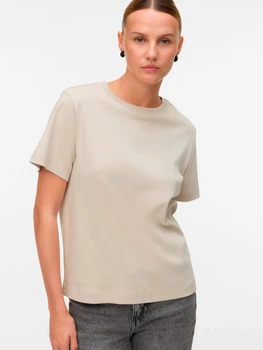 Футболка бавовняна жіноча Vero Moda 10294544 L Pelican (5715870850802)