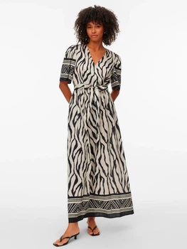 Платье длинное летнее женское Vero Moda 10347547 XL Black (5715871945477)