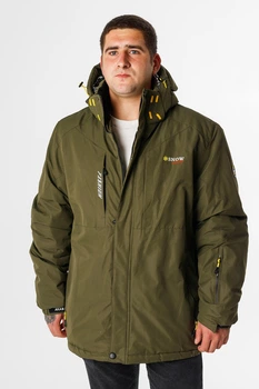 Куртка зимова термо Snow чоловіча великі розміри, Хакі,5XL
