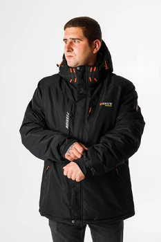 Куртка зимова термо Snow чоловіча великі розміри, Чорний,6XL