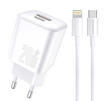 Мережевий зарядний пристрій з кабелем WUW-T104L PD20W A+C Lightning kit (6978749570631)