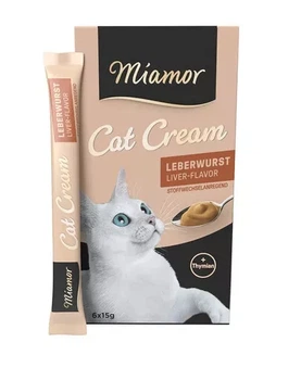 Ласощі для котів Miamor Cat Snack з ліверною ковбасою 6 стіків по 15 грам