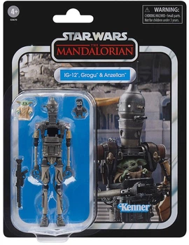 Zestaw figurek Hasbro Star Wars The Vintage Collection The Mandalorian IG-12, Grogu and Anzellan 9.5 cm G06705L00 (5010996292094)