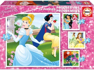 Puzzle Educa Borras Progresivo Princesas Disney 12 / 16 / 20 / 25 elementów (8412668171664)