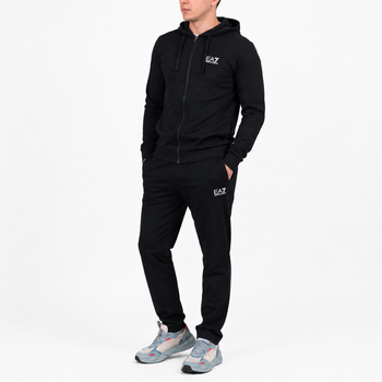 Спортивний костюм чоловічий Emporio Armani EA7 (8NPV50-PJ05Z) 100% бавовна чорний з лого L