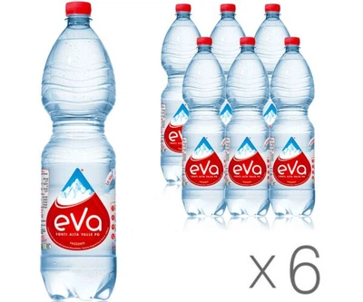 Acqua Eva, 1,5 л, Упаковка 6 шт., Аква Ева, Вода гірська, газована, ПЕТ