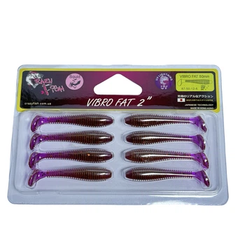 Приманка Crazy Fish Vibro Fat 2" 87-50-12-6 уп. (8шт),87-50-12-6