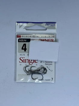 Крючки для микроджига Owner S-59 (51580) №4 Япония Black Chrome с большим ухом,S-59-51580-04