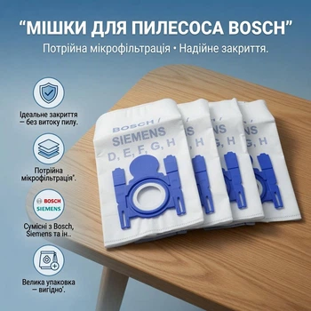Мешки пылесоса Bosch GL20 - комплект 4шт