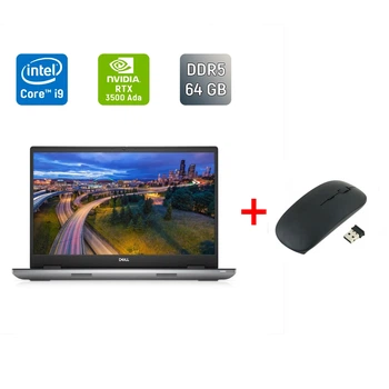 Мобильная рабочая станция Б-класс Dell Precision 7780 / 17.3" (3840x2160) IPS / Intel Core i9-13950HX (24 (32) ядра по 2.2 - 5.5 GHz) / 64 GB DDR5 / 1000 GB SSD / nVidia RTX 3500 Ada, 12 GB GDDR6, 192-bit / WebCam / Windows 11 б/у + Подарок Мышь / USB