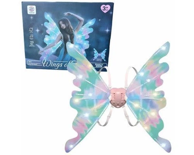 Светодиодные крылья феи-бабочки с подсветкой двигающиеся Wings of Fairy 848 48 см яркие эффекты