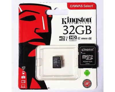 Карта памяти microSD Kingston 32 ГБ class 10 UHS-I