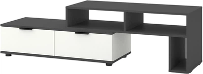 Тумба ТВ Меткас Home А022 1600x450x420 мм Антрацит - Белый снег (МА022-AB)