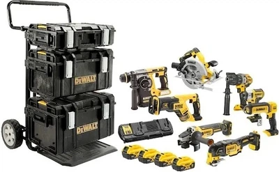 Набір електроінструментів DeWalt 18V XR з 4 акумуляторами 5 Ah 8 шт. (DCK853P4-QW)