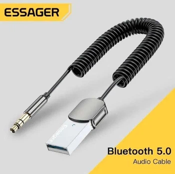 Bluetooth ресивер Essager автомобільний AUX Bluetooth 5.0 з мікрофоном
